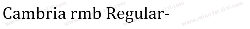 Cambria rmb Regular字体转换